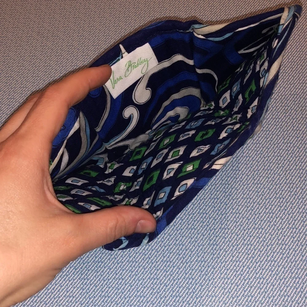 Vera Bradley Mosaic Blue Trifold Wallet - Picture 4 of 6